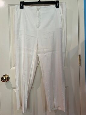 NYDJ Marilyn linen trouser optic white 14